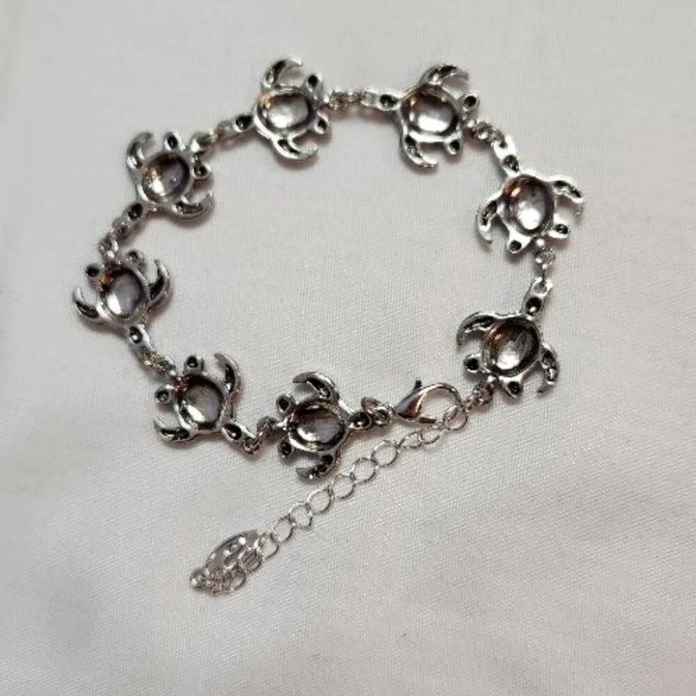 Turtle link bracelet silver-tone - Picture 3 of 3